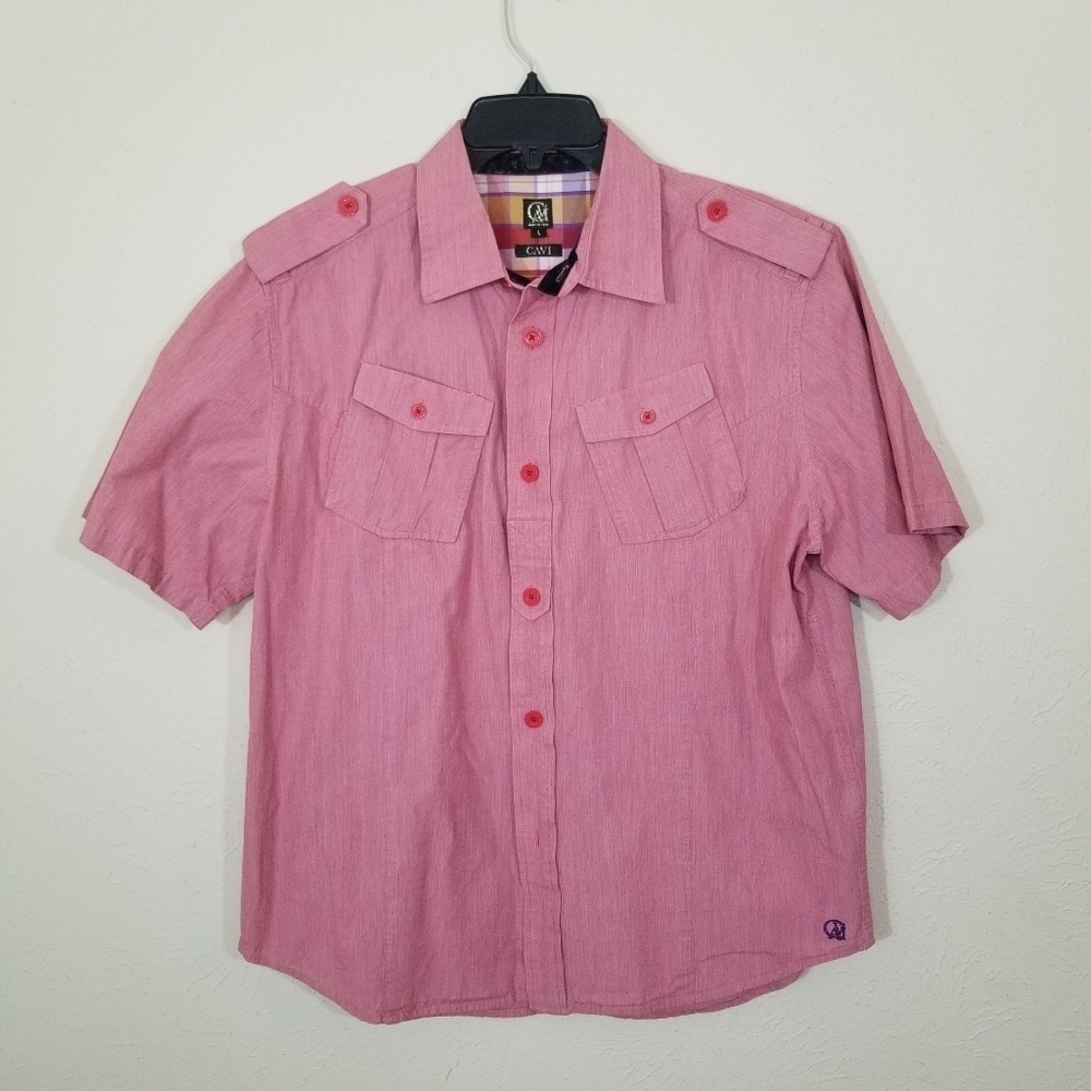 Retrofit Short Sleeve Cavi Designer Men Sz L Red C